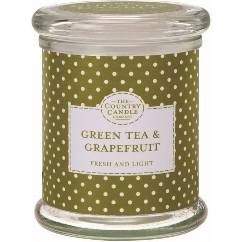 Svíčka ve skle - Zelený čaj a grep