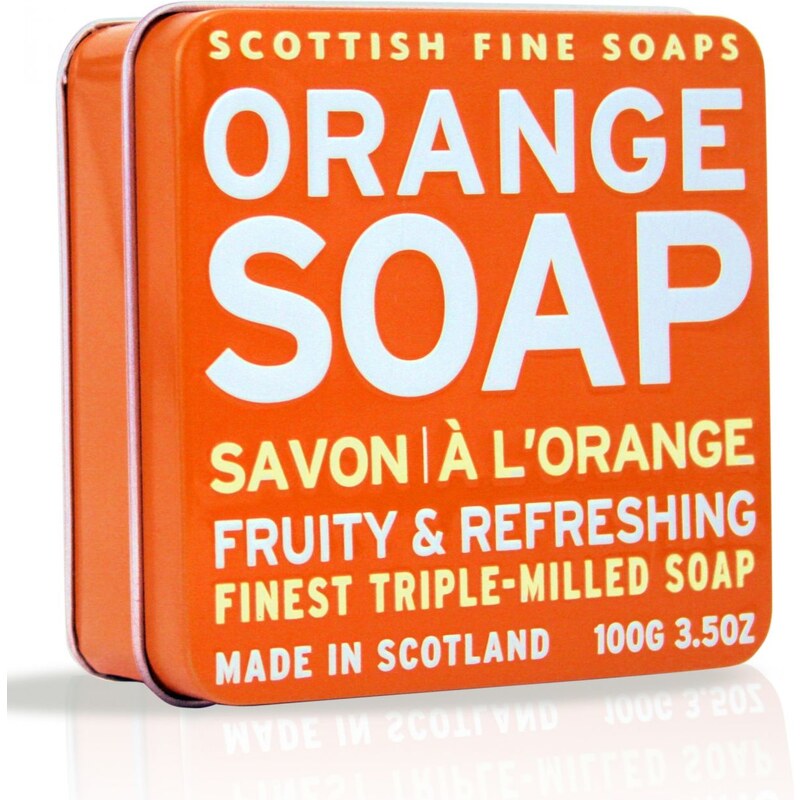 Dárkové mýdlo v plechovce - pomeranč