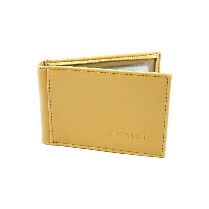 Cavaldi Žluté pouzdro na vizitky nebo karty