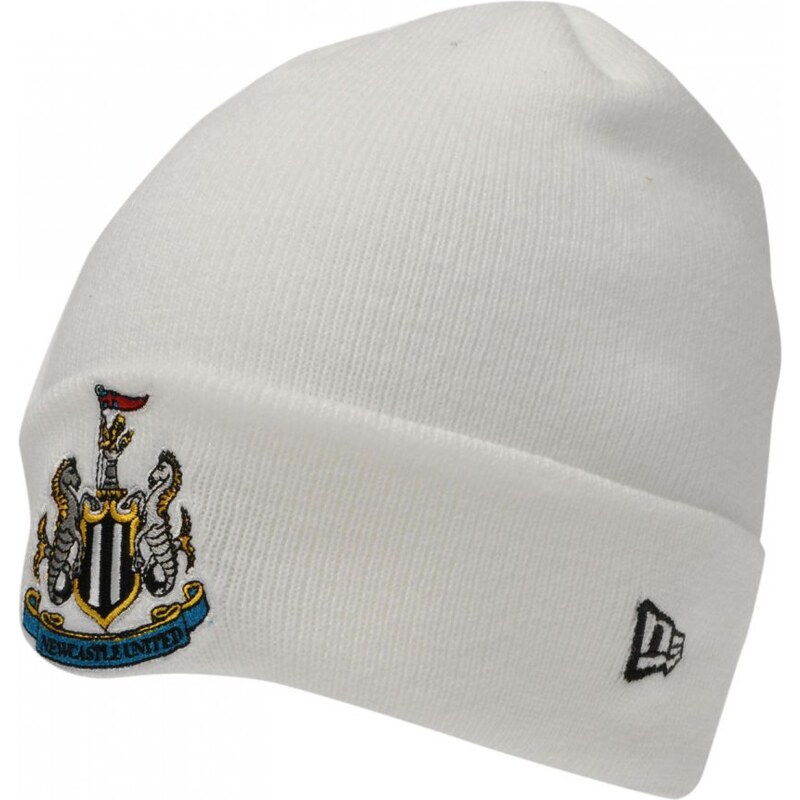 New Era Newcastle Mens Cuff Beanie, white