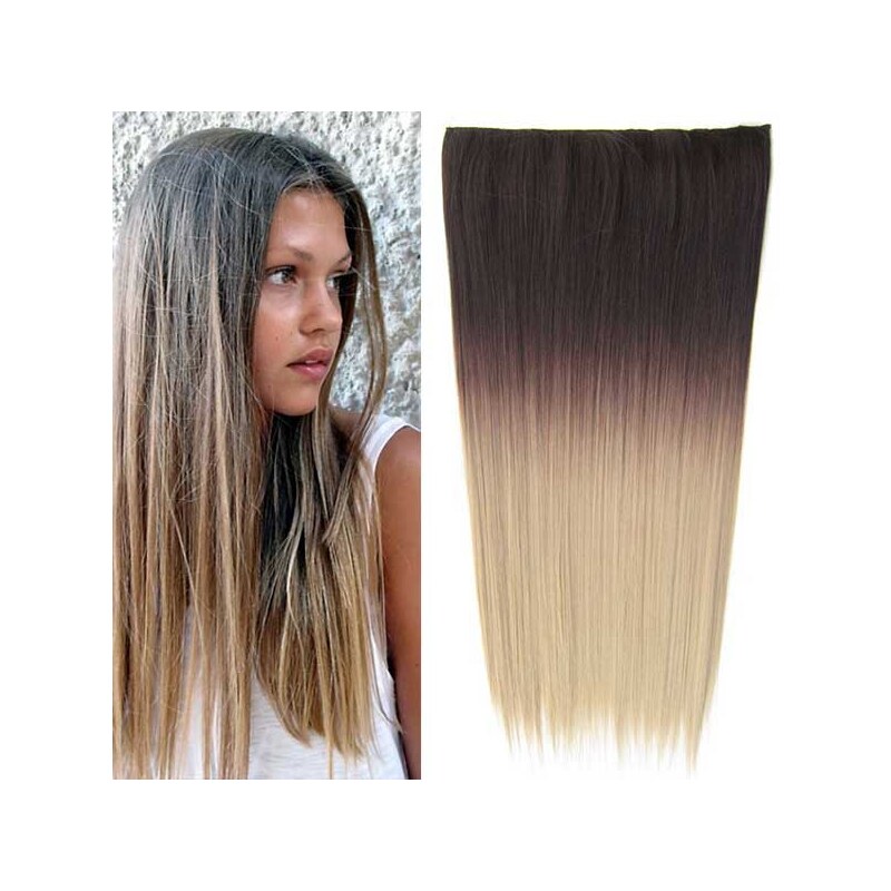 GIRLSHOW Clip in vlasy - 60 cm dlouhý pás vlasů OMBRE - odstín 4T16 -  GLAMI.cz