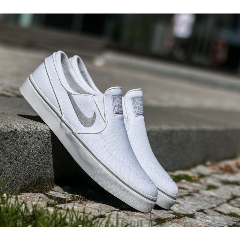 Nike Zoom Stefan Janoski Slip Canavas White/ Wolf Grey-White