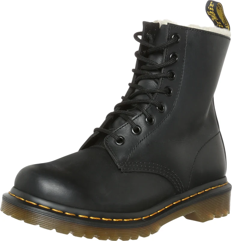 Dr. Martens Šněrovací kozačky '1460 Serena - 8' žlutá / černá / bílá