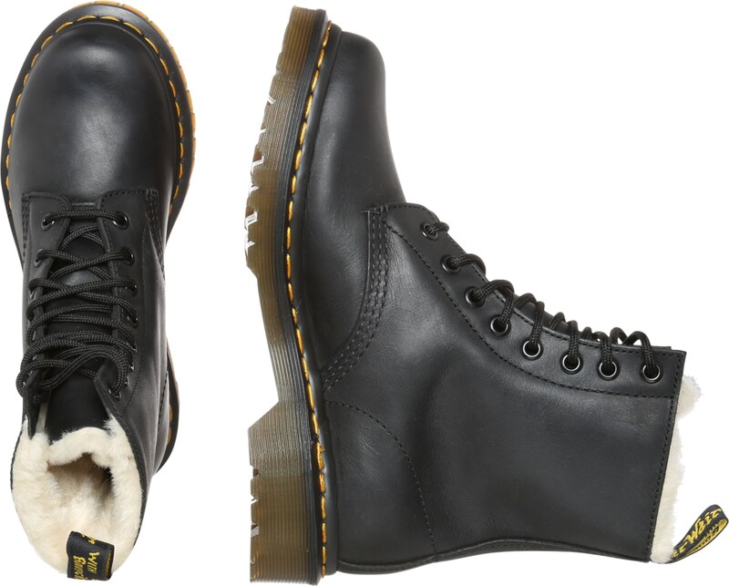 Dr. Martens Šněrovací kozačky '1460 Serena - 8' žlutá / černá / bílá