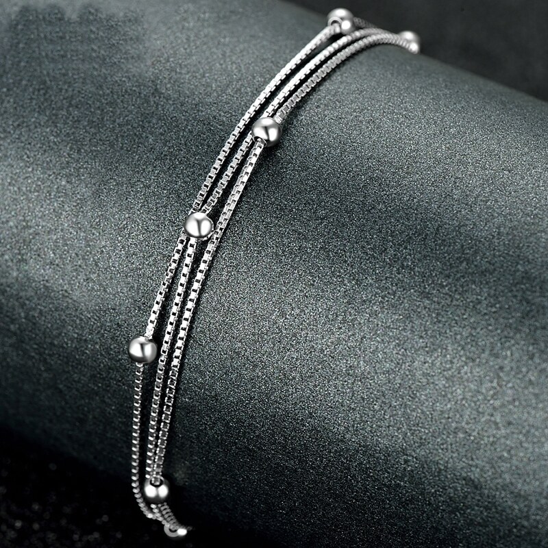 Olivie Stříbrný řetízek na nohu TRIO 4752