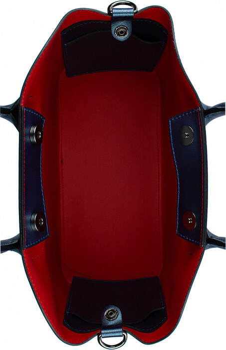 GIOSTRA Italská kožená kabelka Erica Tmavě modrá