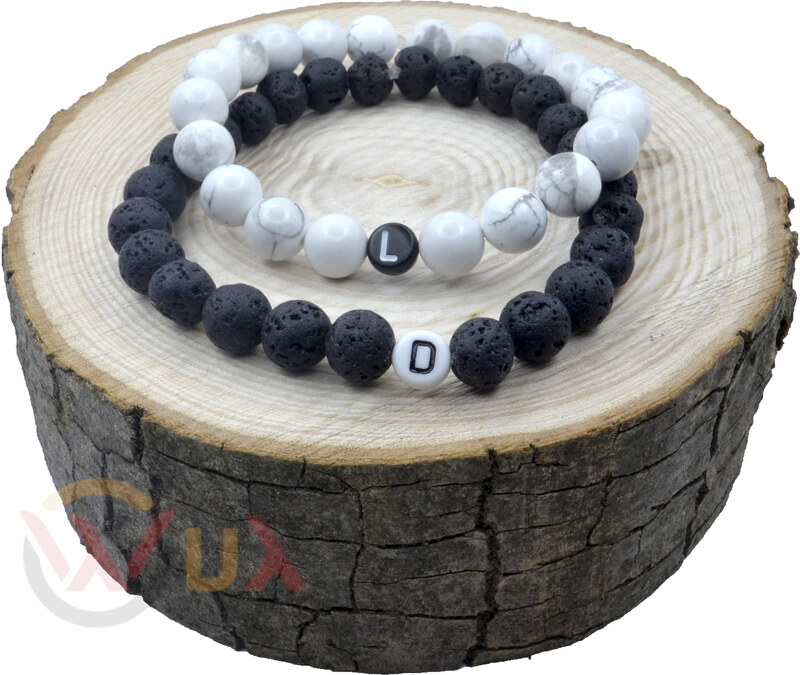 WUX Lávový a Howlitový Pár s iniciály