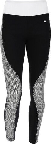 Sportovní Legíny Freddy D.I.W.O. Pro - Made In Italy - 7/8 - Střední pas - Černá/Bílá