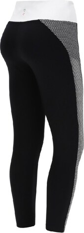 Sportovní Legíny Freddy D.I.W.O. Pro - Made In Italy - 7/8 - Střední pas - Černá/Bílá