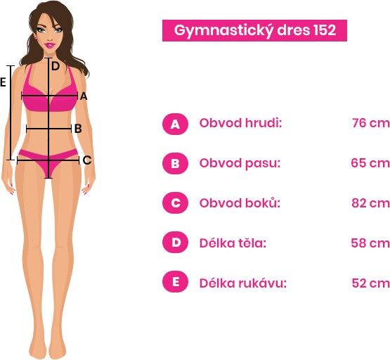 VFstyle Gymnastický dres Luisa růžový