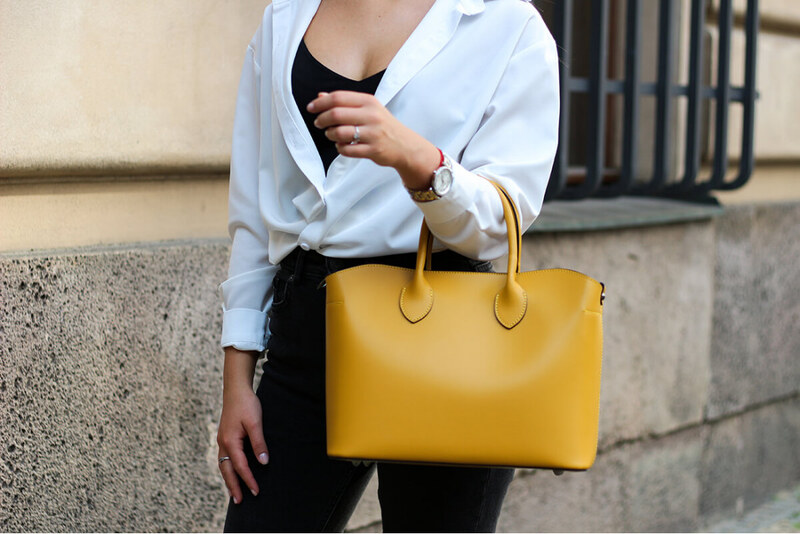 GIOSTRA Italská kožená kabelka Erica Tmavě modrá