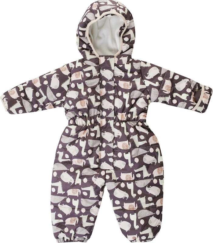 Jacky Dětská kombinéza zimní se zvířátky tmavá