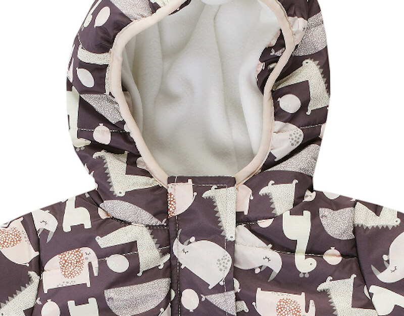 Jacky Dětská kombinéza zimní se zvířátky tmavá