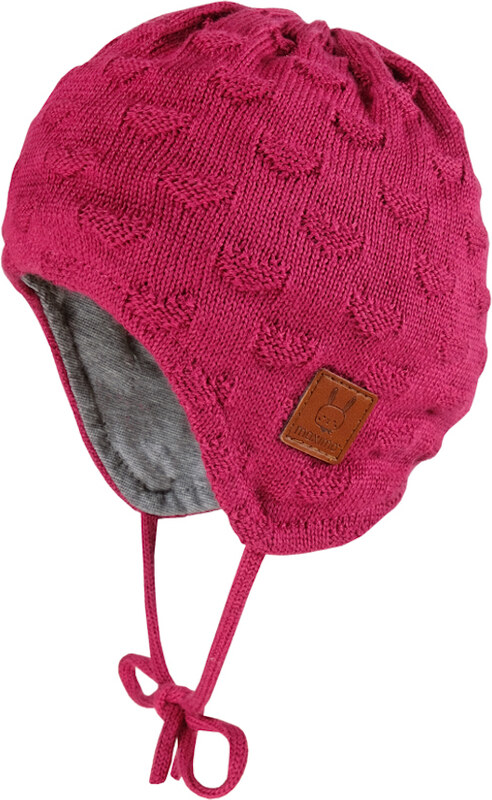 Maximo Kojenecká čepice se srdíčky pletená