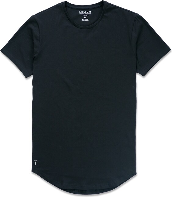 TallGuys Pánské prodloužené tričko | óčko | Deep black