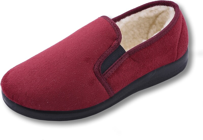 Rogallo 4310 dámská domácí obuv bordo s kožíškem