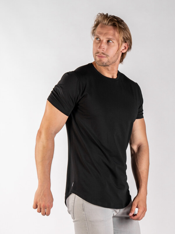 TallGuys Pánské prodloužené tričko | óčko | Deep black