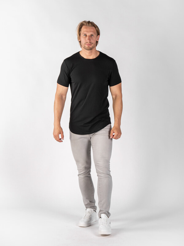 TallGuys Pánské prodloužené tričko | óčko | Deep black