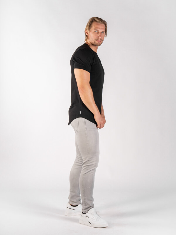 TallGuys Pánské prodloužené tričko | óčko | Deep black