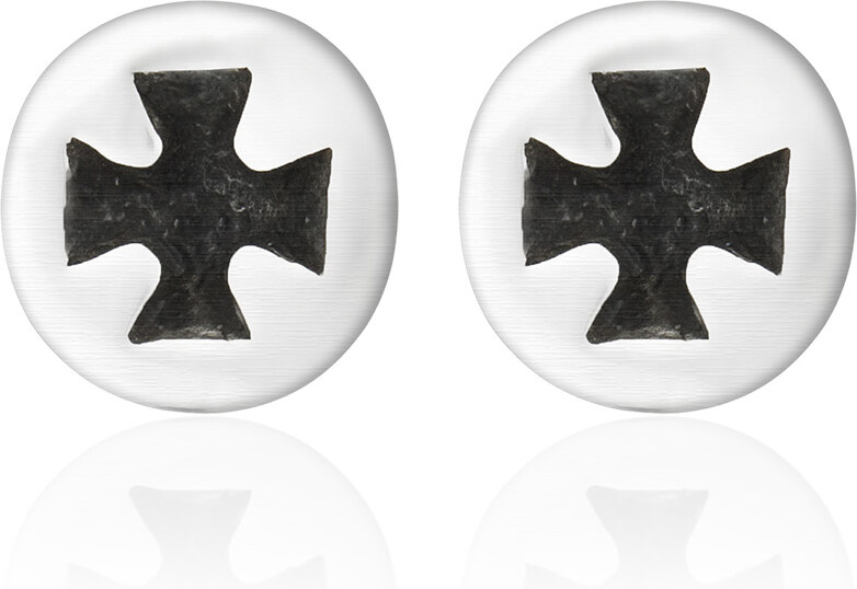 Sam's Artisans Náušnice Křížek 7 mm chirurgická ocel INM077