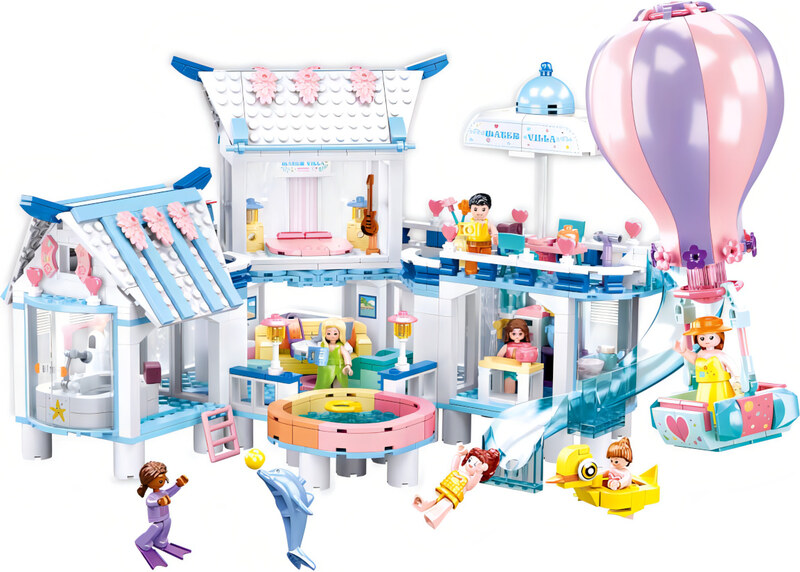 Plovoucí vila s bazénem Sluban