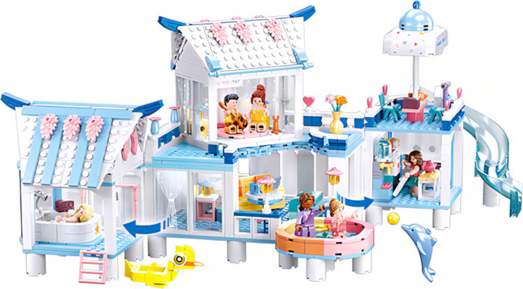 Plovoucí vila s bazénem Sluban