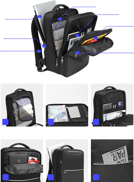 Městský batoh 15.6'' - Tigernu, T-B3983 Black