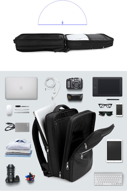 Městský batoh 15.6'' - Tigernu, T-B3983 Black