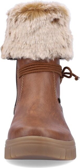 Módní kotníková obuv s kožíškem Remonte D0E70-22 hnědá