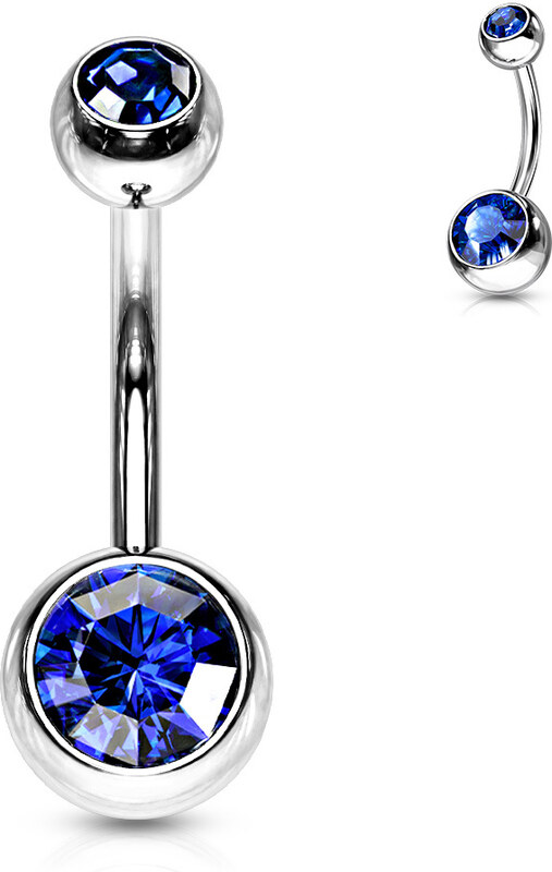 Atreya Titanový piercing do pupíku s barevnými zirkony Merey