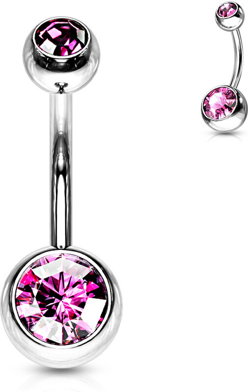 Atreya Titanový piercing do pupíku s barevnými zirkony Merey