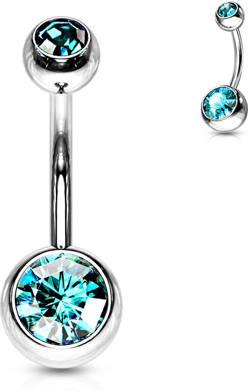 Atreya Titanový piercing do pupíku s barevnými zirkony Merey
