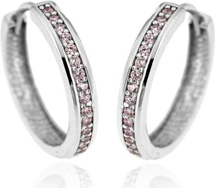 Zlatnictví U Kostela Stříbrné kroužky s růžovými zirkony 5059