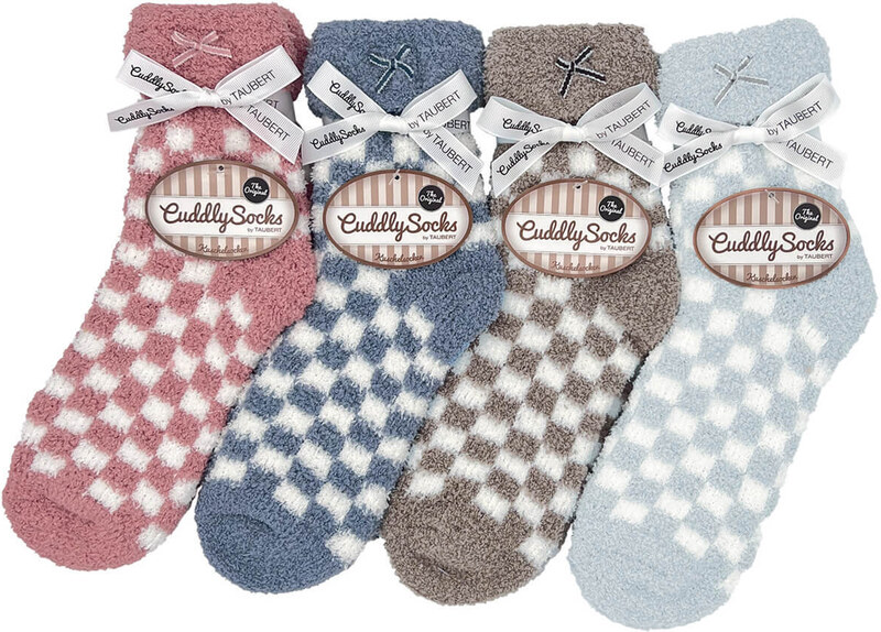 CHEQUERS luxusní dárkově balené žinilkové kostičkované ponožky Taubert