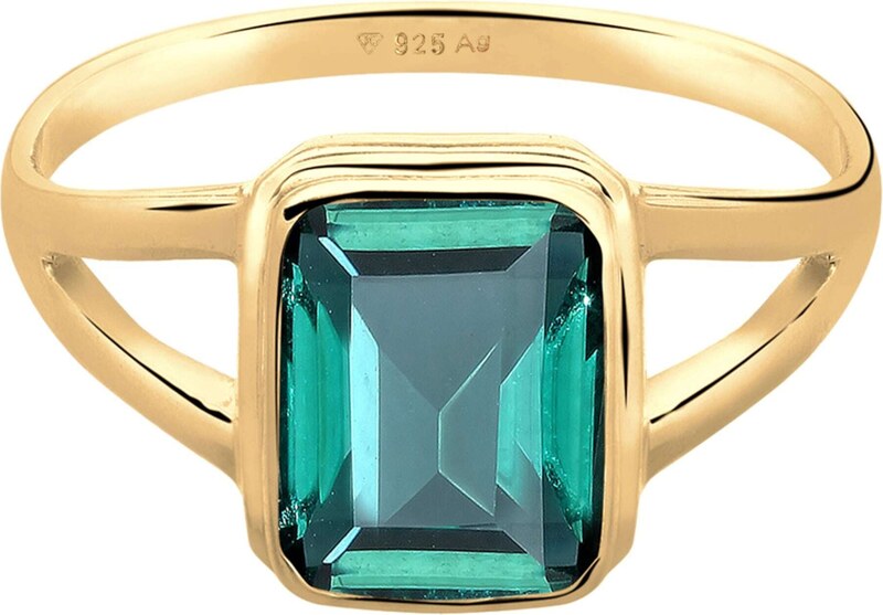ELLI Prsten zlatá / smaragdová