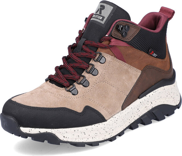 RIEKER - REVOLUTION Sportovní kožená obuv W0062-64 Rieker-R hnědá