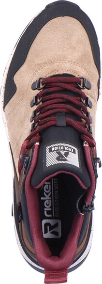 RIEKER - REVOLUTION Sportovní kožená obuv W0062-64 Rieker-R hnědá