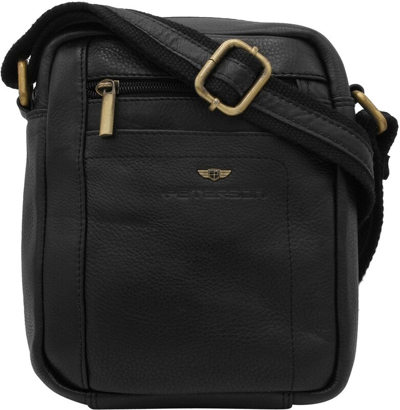 Pánská kožená taška přes rameno Peterson PTN-8020-NDM černá