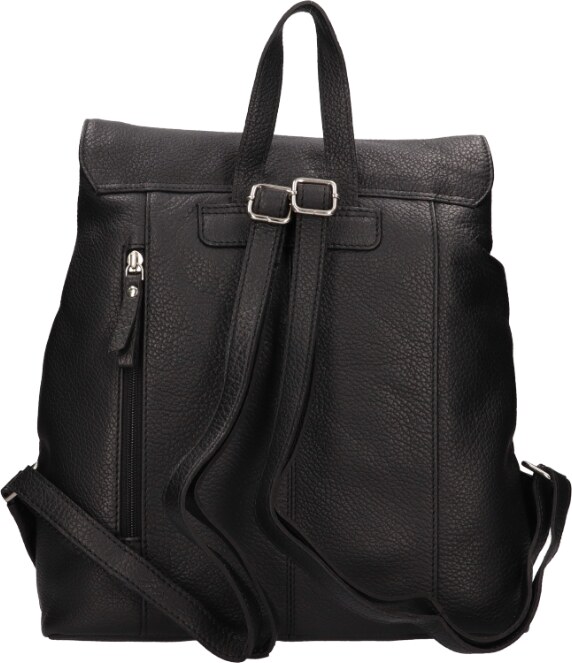 Dámský kožený batoh Lagen - černý