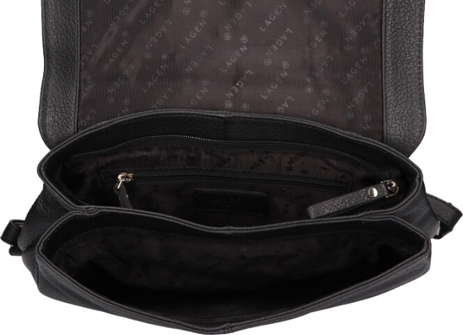 Dámský kožený batoh Lagen - černý