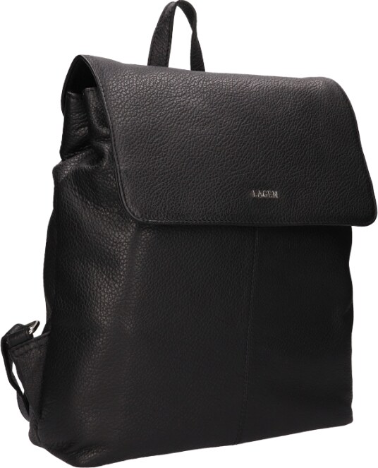 Dámský kožený batoh Lagen - černý