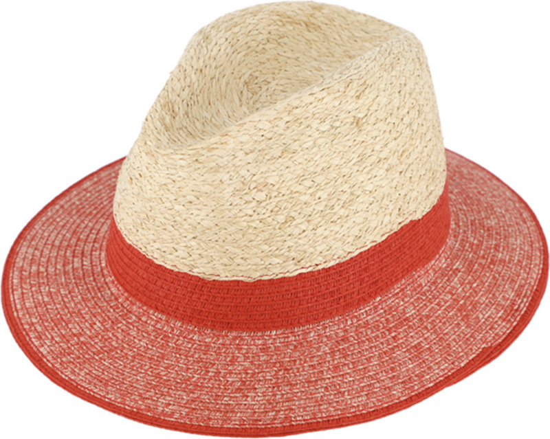 Letní června crushable fedora klobouk od Fiebig - Traveller Raffia