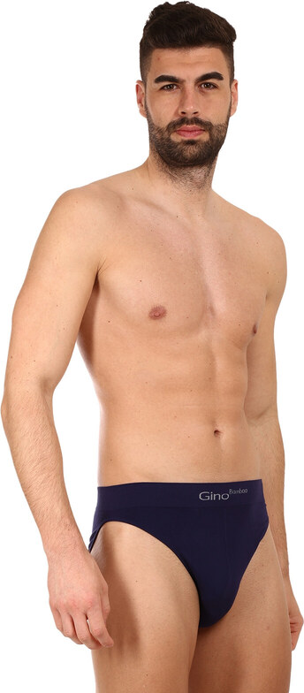 Pánské slipy Gino bambusové modré (50003)