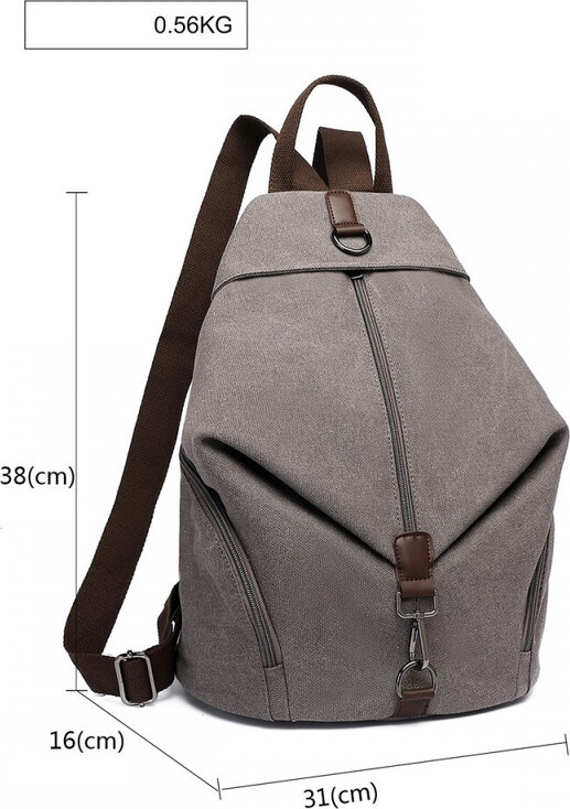 Kono plátěný batoh canvas 10 l šedý EB2044