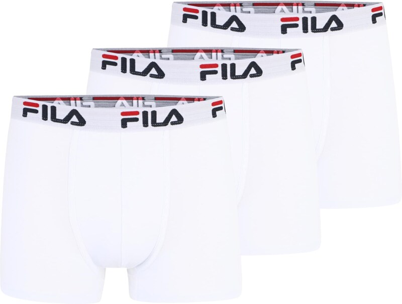 FILA Boxerky ohnivá červená / černá / bílá