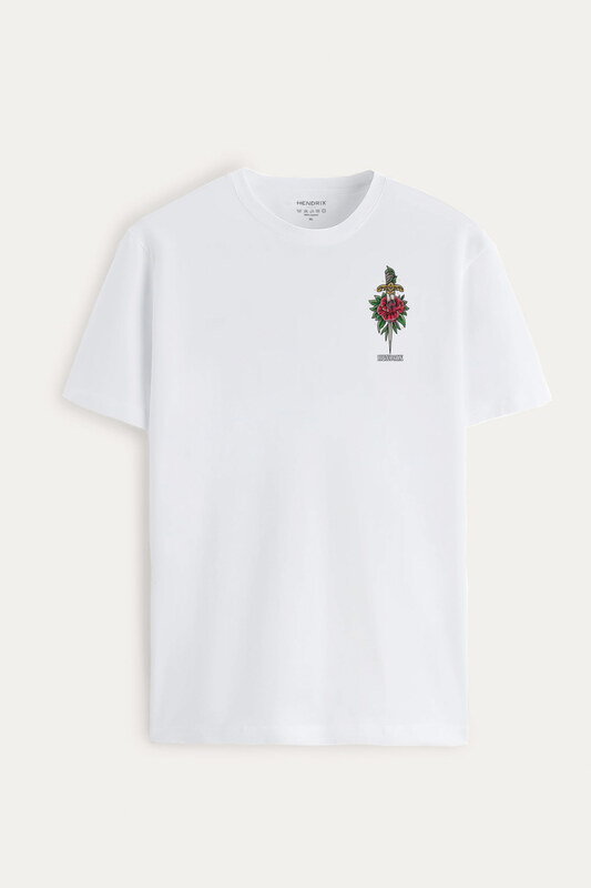 Tričko, Barva Bílá, s Potiskem No Regrets