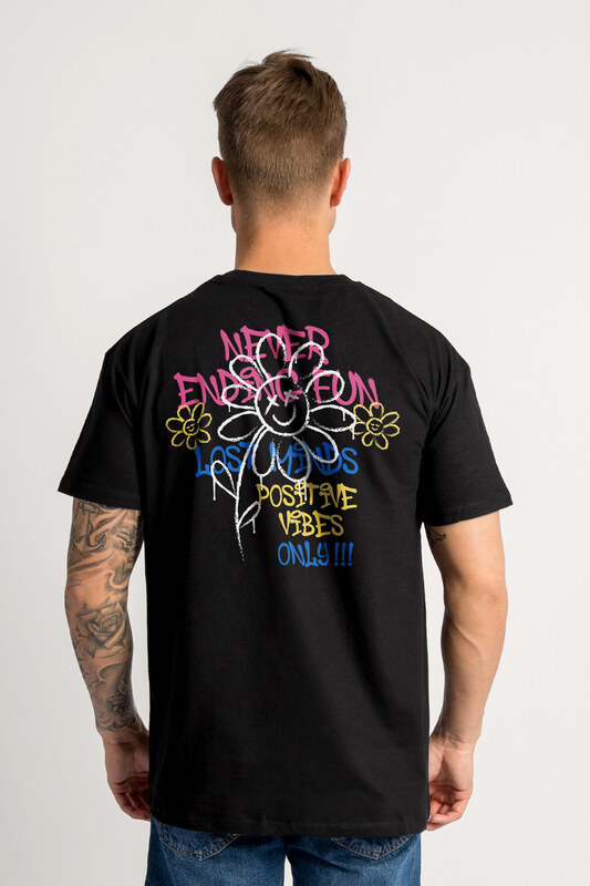 Tričko, Barva Černá, s Potiskem Graffiti Fun