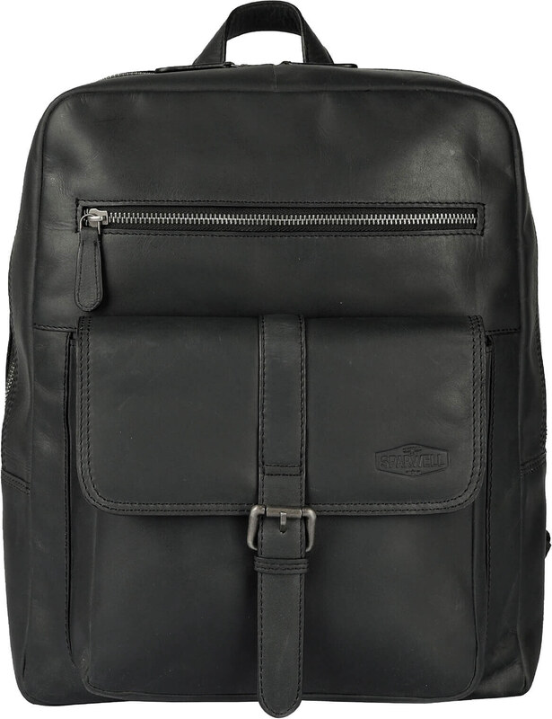 Kožený batoh Sparwell London - černá