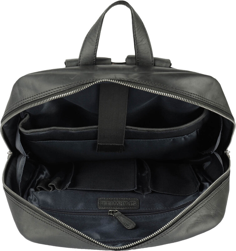 Kožený batoh Sparwell London - černá