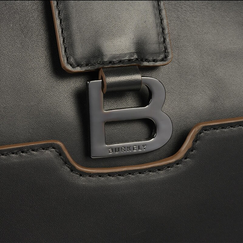 Dámská kožená crossbody kabelka Burkely Meghane - černá